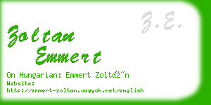 zoltan emmert business card